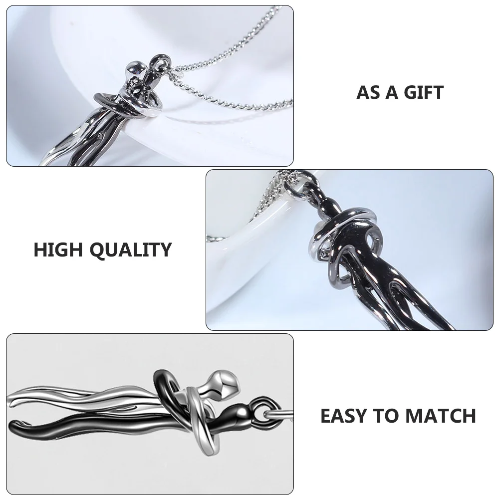 1pc Emotional Necklace Pendant Heart Jewelry Romantic Clavicle Chain Couple Hugging Black Stylish Accessories Valentine Day Gift
1pc Emotional Necklace Pendant Heart Jewelry Romantic Clavicle Chain Couple Hugging Black Stylish Accessories Valentine Day Gift