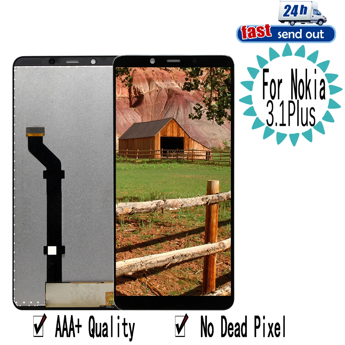 6.0" 3.1Plus LCD For Nokia 3.1 Plus LCD Display Touch Screen Digitizer Assembly Replacement For Nokia 3.1 Plus
6.0" 3.1Plus LCD For Nokia 3.1 Plus LCD Display Touch Screen Digitizer Assembly Replacement For Nokia 3.1 Plus
