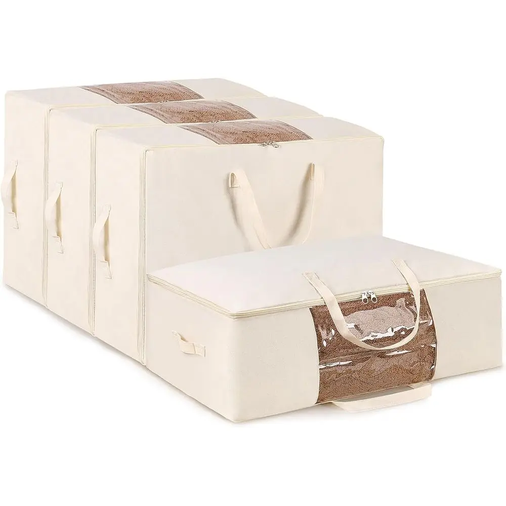 Zippered Canvas Comforter Storage Bags - Foldable Organizers for Dorm, Bedroom, Closet, Blankets, and Clothing
Zippered Canvas Comforter Storage Bags - Foldable Organizers for Dorm, Bedroom, Closet, Blankets, and Clothing