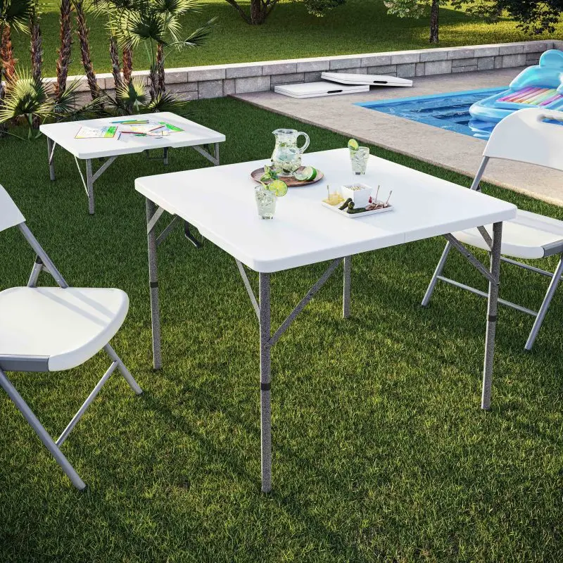 Techni Home 34in Square Folding Table, Small Foldable Table with Easy-Carry Handle
Techni Home 34in Square Folding Table, Small Foldable Table with Easy-Carry Handle