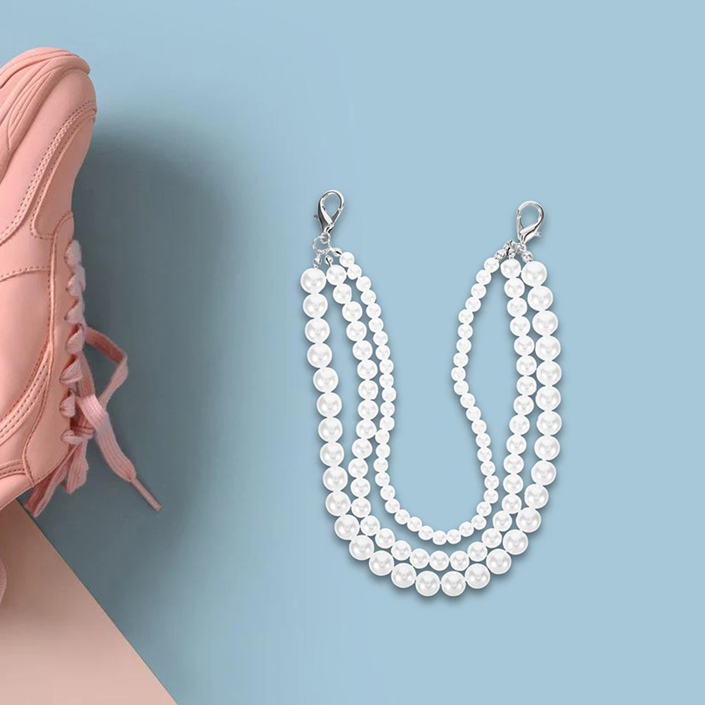 1 Pair Pearl Chains For Women Fashionable Shoe Decorations Sturdy Boot Jewelry Sneaker Charms Shoe Chain Accessories
1 Pair Pearl Chains For Women Fashionable Shoe Decorations Sturdy Boot Jewelry Sneaker Charms Shoe Chain Accessories