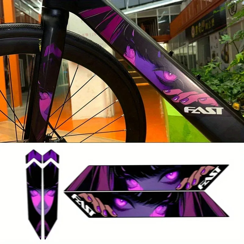 4 KLD Anime Girl Bike Stickers - Vivid Red and Black Vinyl Road Bike Stickers, Self-Adhesive Matte Surface, Perfect Gift for
4 KLD Anime Girl Bike Stickers - Vivid Red and Black Vinyl Road Bike Stickers, Self-Adhesive Matte Surface, Perfect Gift for