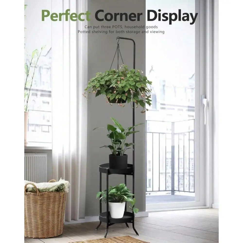 Plant Stand Indoor Outdoor, SpaceSaving Corner Metal Plant Shelf 3 Potted Flower Pot Stand, 2 Tier 61 Tall Modern Planter Holde
Plant Stand Indoor Outdoor, SpaceSaving Corner Metal Plant Shelf 3 Potted Flower Pot Stand, 2 Tier 61 Tall Modern Planter Holde