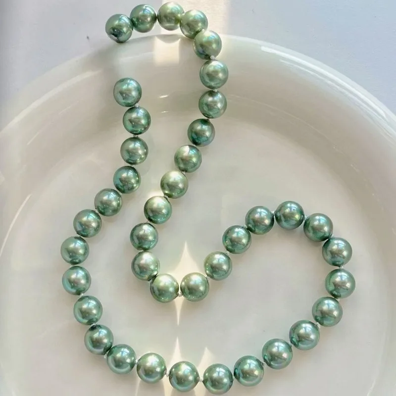 Genuine 10-11mm Chinese Style Green Pearl Necklace Collarbone Chain
Genuine 10-11mm Chinese Style Green Pearl Necklace Collarbone Chain