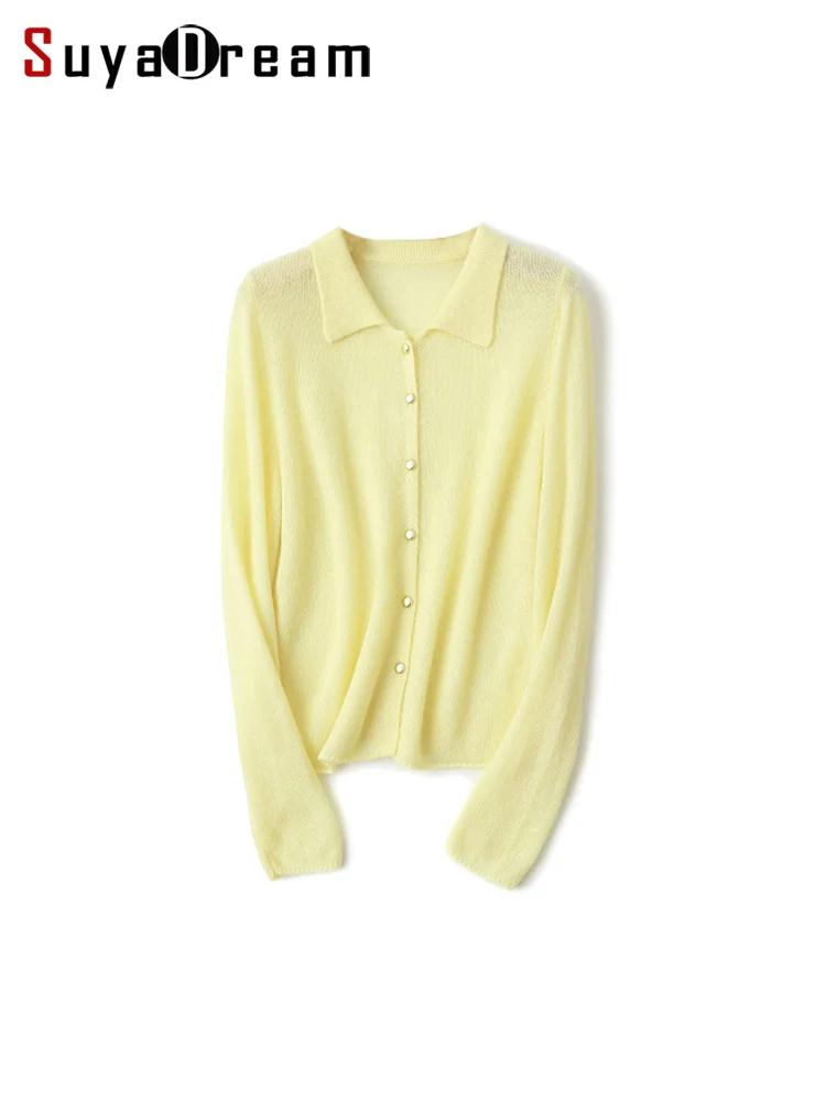 SuyaDream, Cardigans For Woman, Turn Down Collar, Soft Cozy Sweaters, 31.8%Wool, 2025 Fall Winter Jackets, Yellow, Green
SuyaDream, Cardigans For Woman, Turn Down Collar, Soft Cozy Sweaters, 31.8%Wool, 2025 Fall Winter Jackets, Yellow, Green