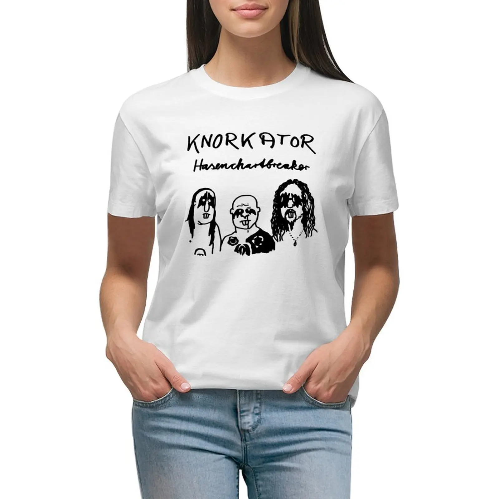 Knorkator 5 T-shirt anime clothes summer top hippie clothes t shirts for Women loose fit
Knorkator 5 T-shirt anime clothes summer top hippie clothes t shirts for Women loose fit