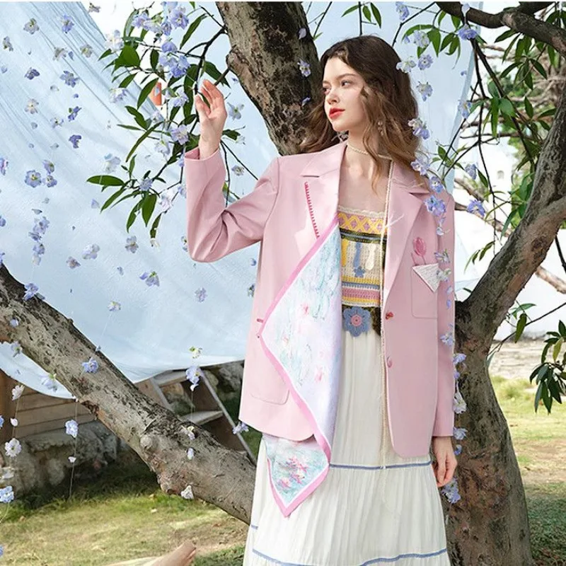 Suit Jacket for Women in 2026 Spring, New Pink High-end Casual Loose Design Irregular and Sweet Street Women Blazer
Suit Jacket for Women in 2026 Spring, New Pink High-end Casual Loose Design Irregular and Sweet Street Women Blazer