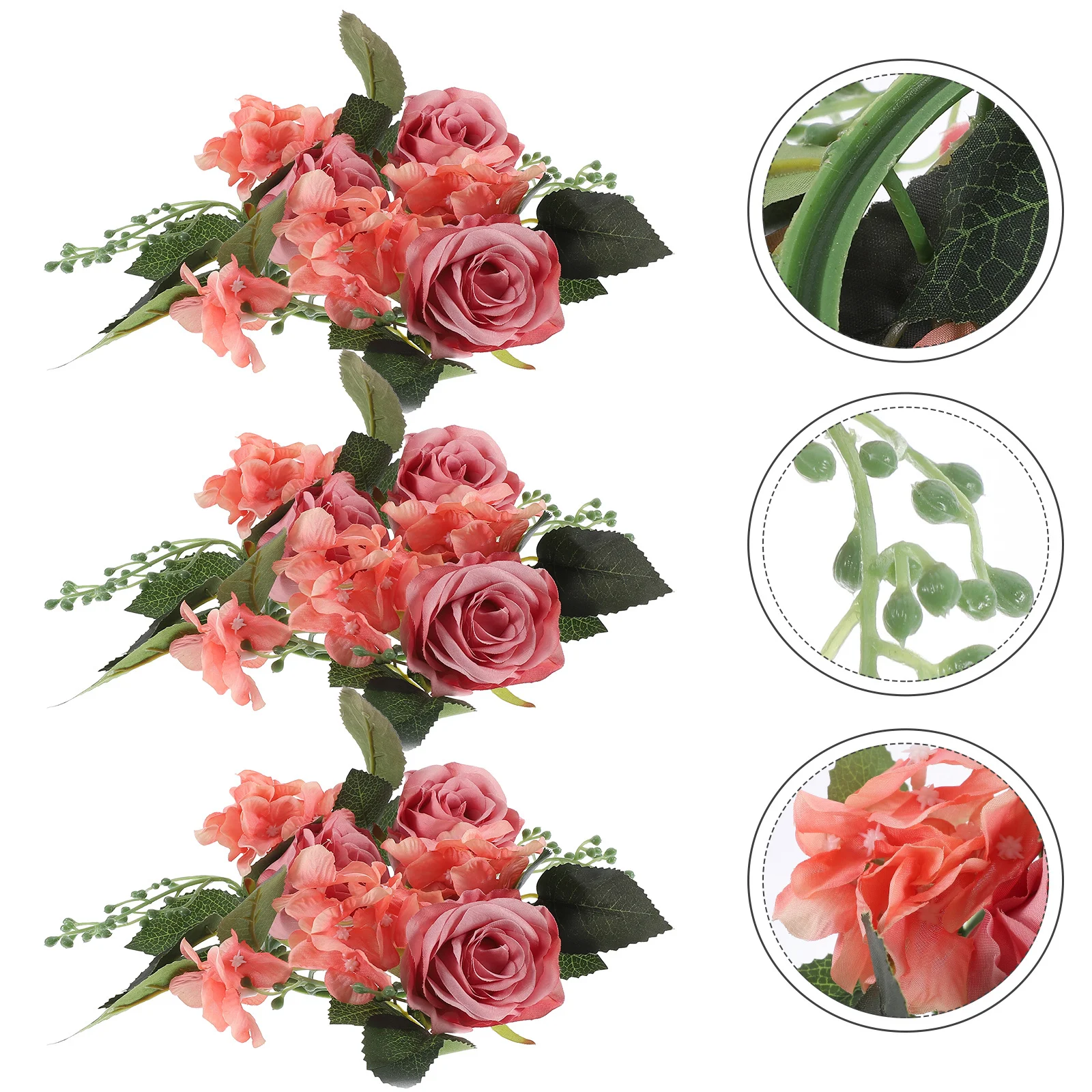 3pcs Artificial Rose Wreath Lightweight Tabletop Decor For Wedding Party Centerpiece Home Decoration Faux Wreath Ornament
3pcs Artificial Rose Wreath Lightweight Tabletop Decor For Wedding Party Centerpiece Home Decoration Faux Wreath Ornament