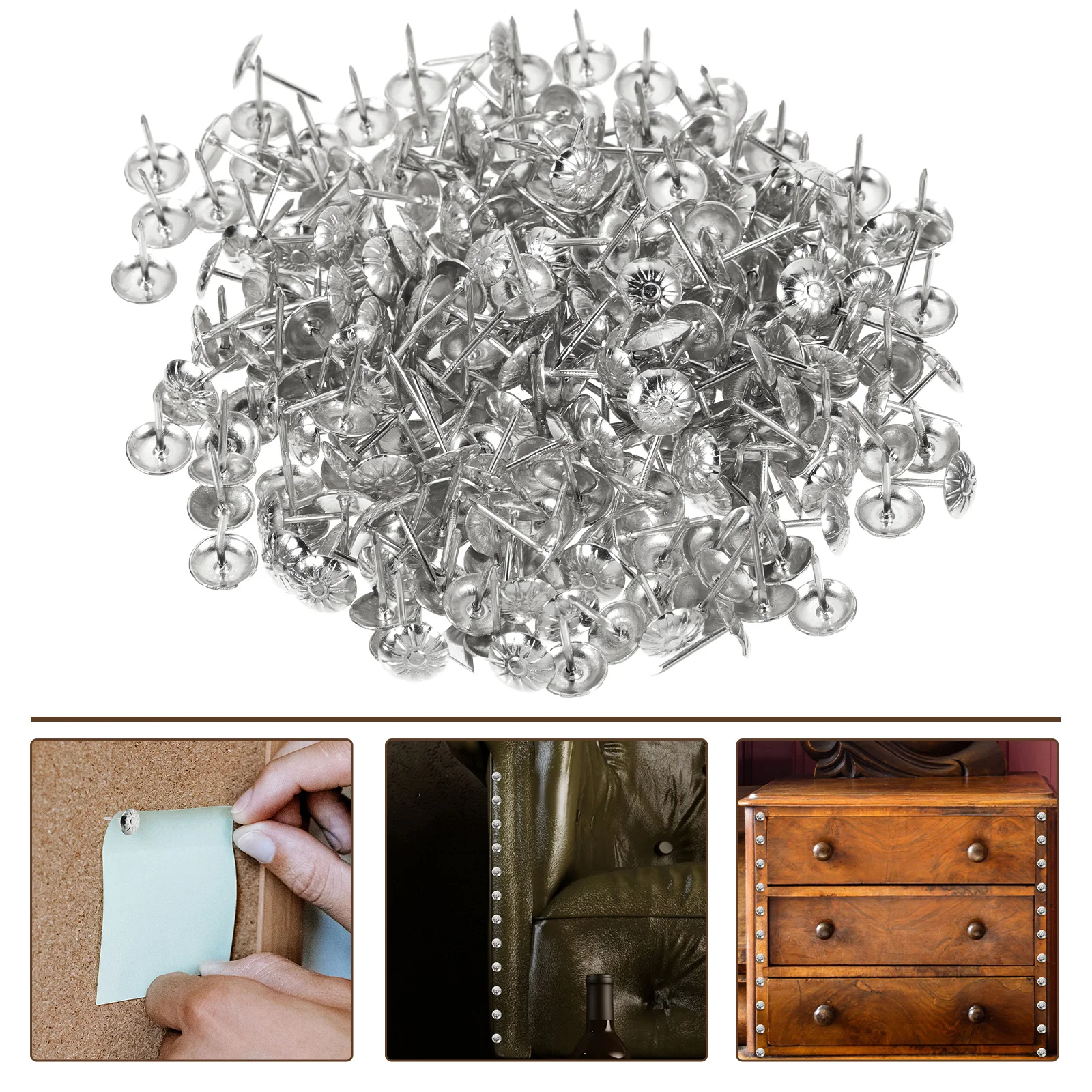 300pcs Iron Upholstery Tacks Vintage Furniture Nails Decorative Push Pins For Sofa Couch Chairs Wood Crafts Map Photos Diy
300pcs Iron Upholstery Tacks Vintage Furniture Nails Decorative Push Pins For Sofa Couch Chairs Wood Crafts Map Photos Diy