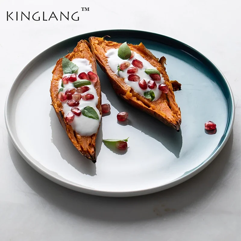 KINGLANG 1pcs Creative Steak Plate Western Ceramic Home Steak Plate Display Big Plate
KINGLANG 1pcs Creative Steak Plate Western Ceramic Home Steak Plate Display Big Plate