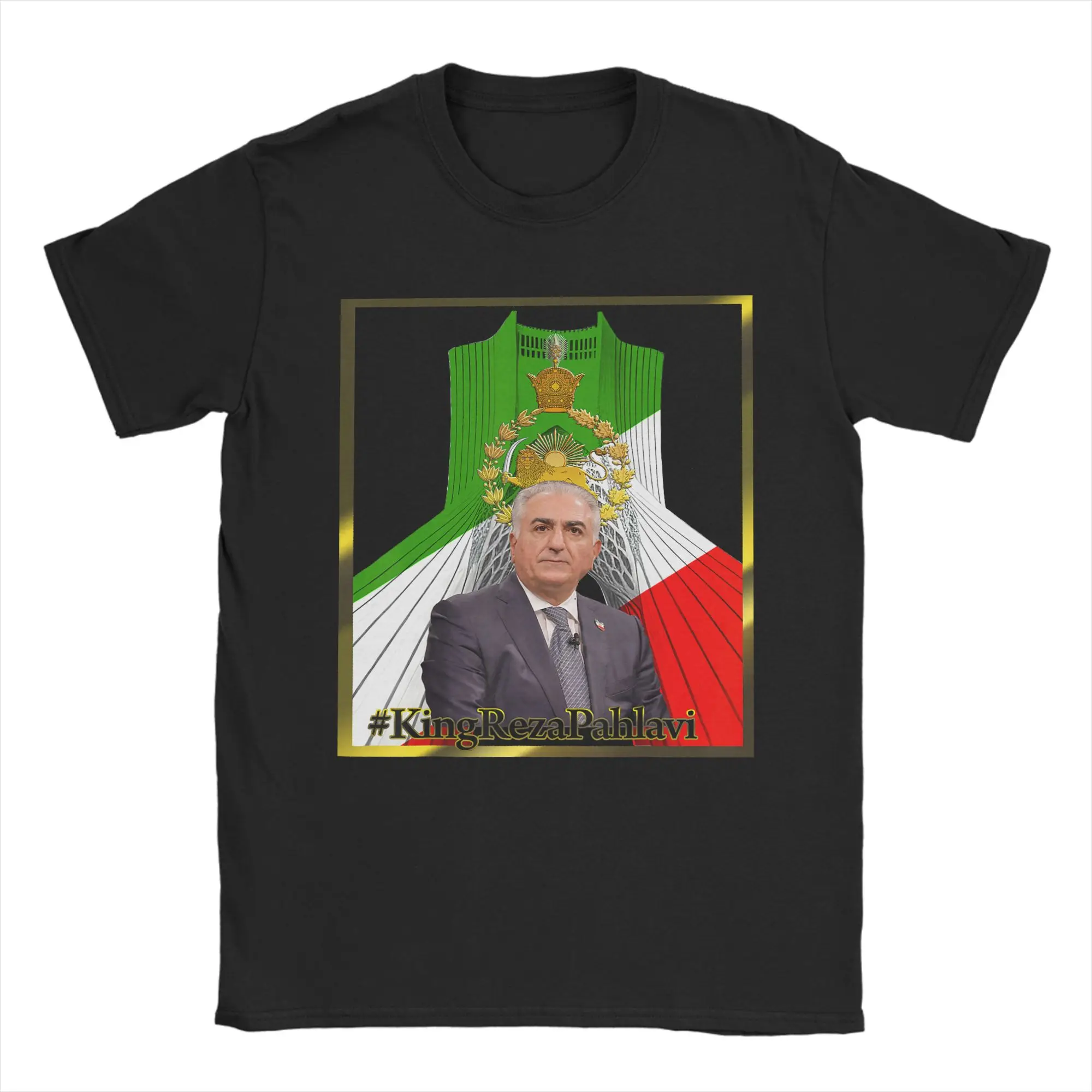 Crown Prince Reza Pahlavi with SHAHYAD TOWER T-Shirt Men Vintage Cotton Tee Shirt O Neck Short Sleeve T Shirt Original Clothing
Crown Prince Reza Pahlavi with SHAHYAD TOWER T-Shirt Men Vintage Cotton Tee Shirt O Neck Short Sleeve T Shirt Original Clothing