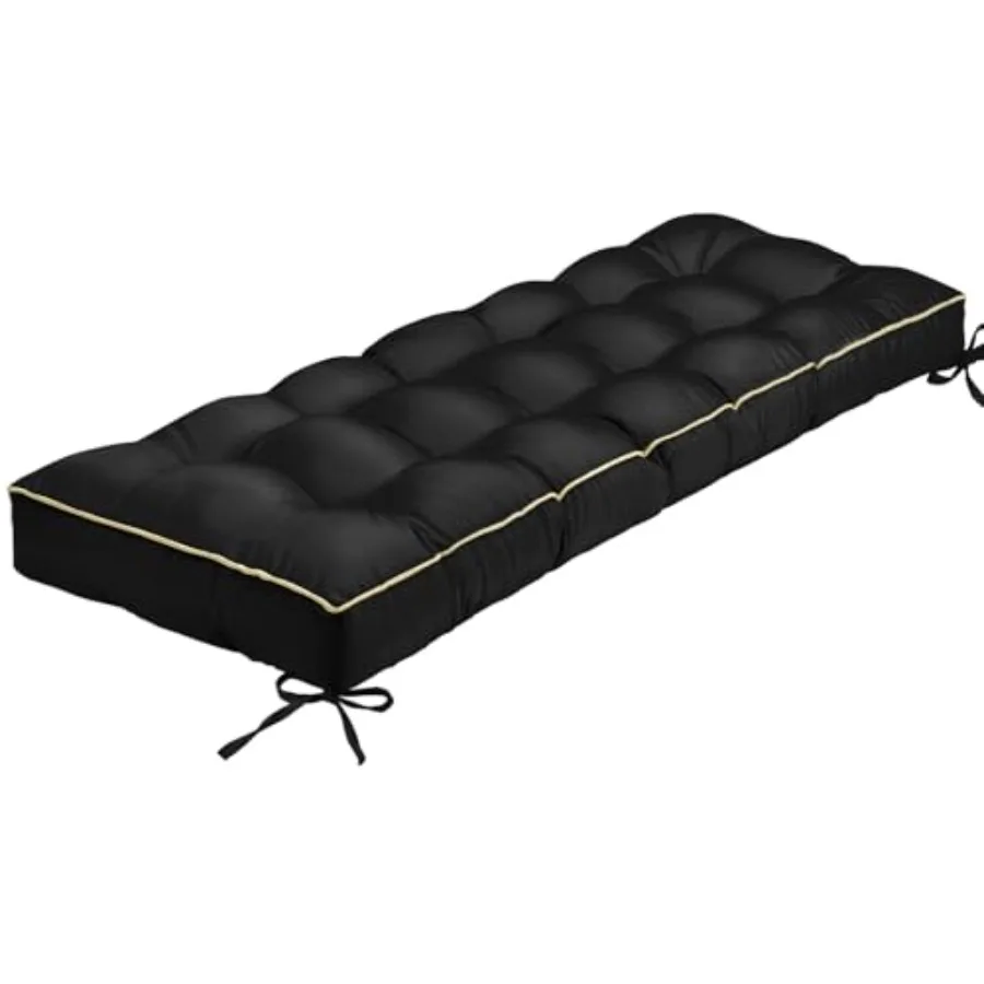 Outdoor Bench Cushion Tufted Patio Seat Pad for Garden Bench Porch Swing Indoor/Outoor Furniture Black 48X18X4 inch
Outdoor Bench Cushion Tufted Patio Seat Pad for Garden Bench Porch Swing Indoor/Outoor Furniture Black 48X18X4 inch