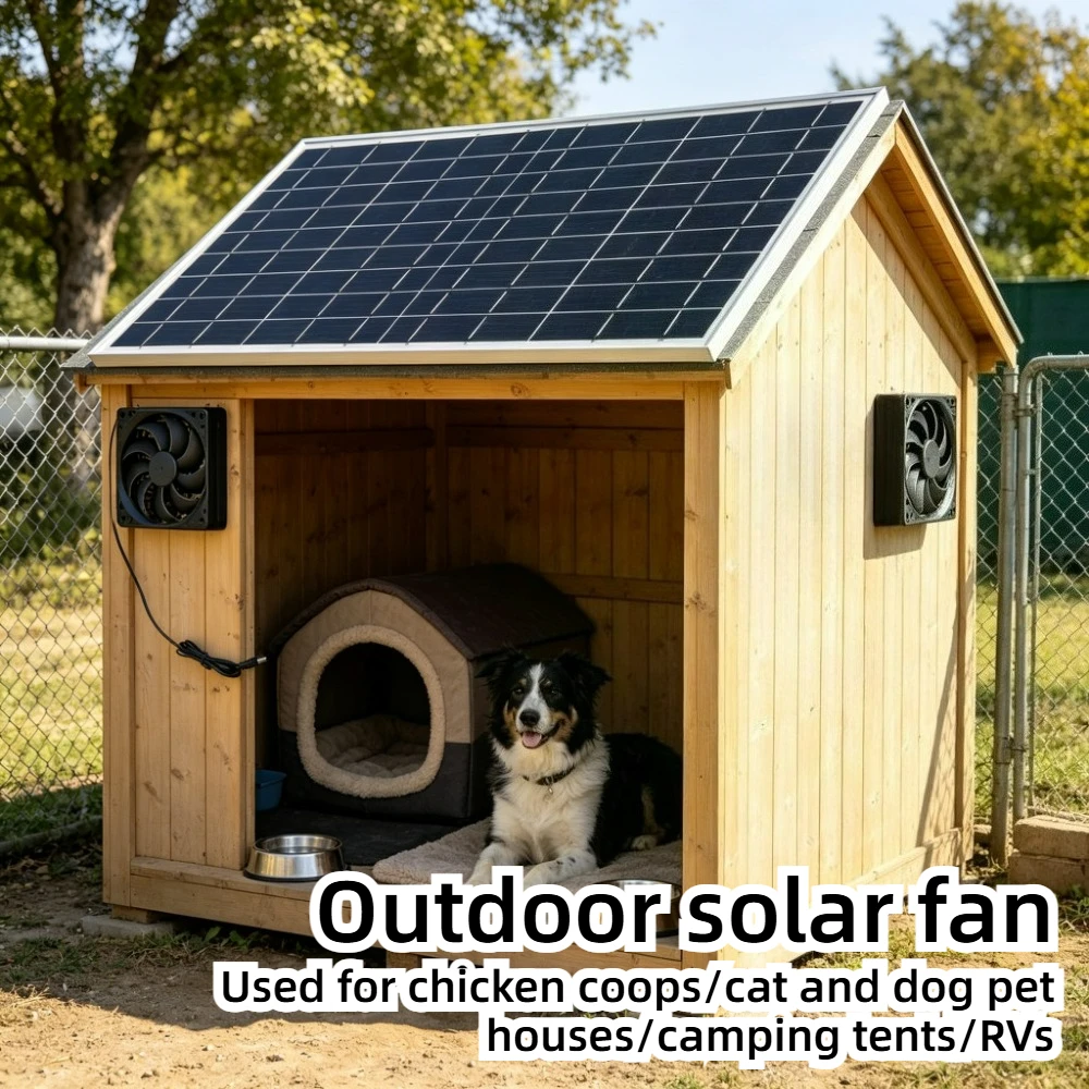 Outdoor Solar Cooling Fan 10W 15W Weather Resistant Air Ventilation Exhaust Fan for Chicken Coop Pet House Dog House
Outdoor Solar Cooling Fan 10W 15W Weather Resistant Air Ventilation Exhaust Fan for Chicken Coop Pet House Dog House