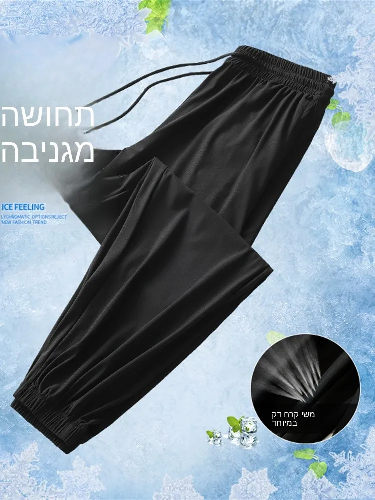 Quick Dry Summer Thin Ice Silk Casual Pants Men's Fashion Brand Trendy Loose Fit Long Trousers Youthful Energy Style
Quick Dry Summer Thin Ice Silk Casual Pants Men's Fashion Brand Trendy Loose Fit Long Trousers Youthful Energy Style