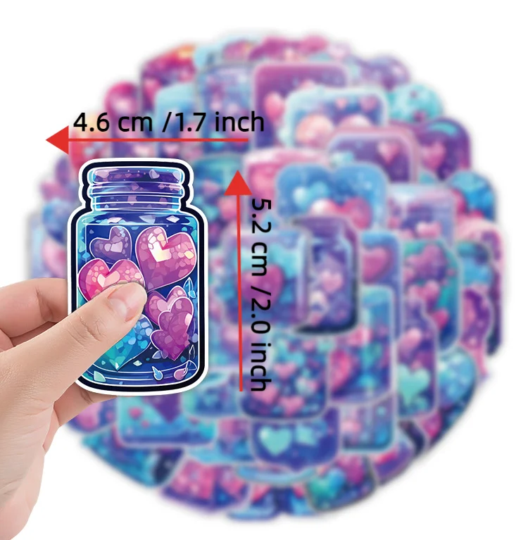 50pcs Kawaii Cartoon Love Heart Bottle Aesthetic Stickers Fridge Laptop Notebook Phone Stationery Sticker Kid Classics Toy
50pcs Kawaii Cartoon Love Heart Bottle Aesthetic Stickers Fridge Laptop Notebook Phone Stationery Sticker Kid Classics Toy