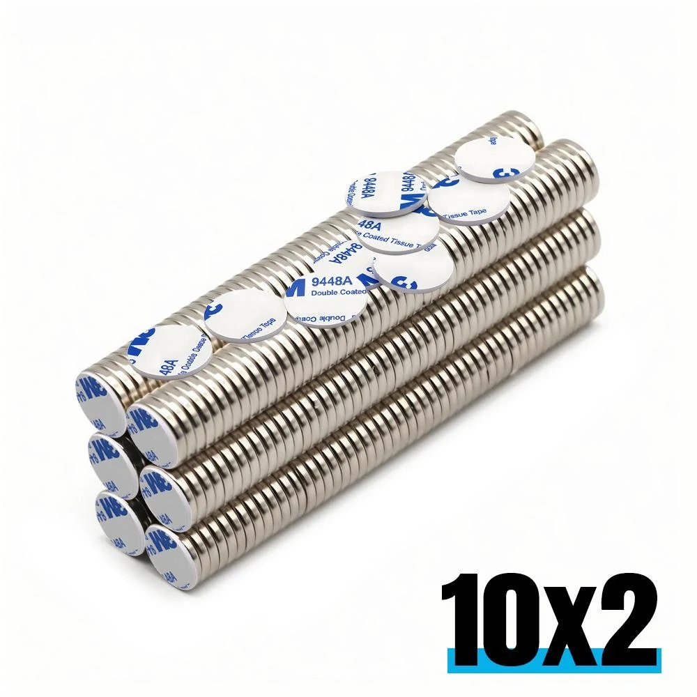 10x2mm Super Powerful Round Neodymium Magnet With double-sided adhesive Magnet N35 Strong Permanent Magnetic refrigerator imanes
10x2mm Super Powerful Round Neodymium Magnet With double-sided adhesive Magnet N35 Strong Permanent Magnetic refrigerator imanes
