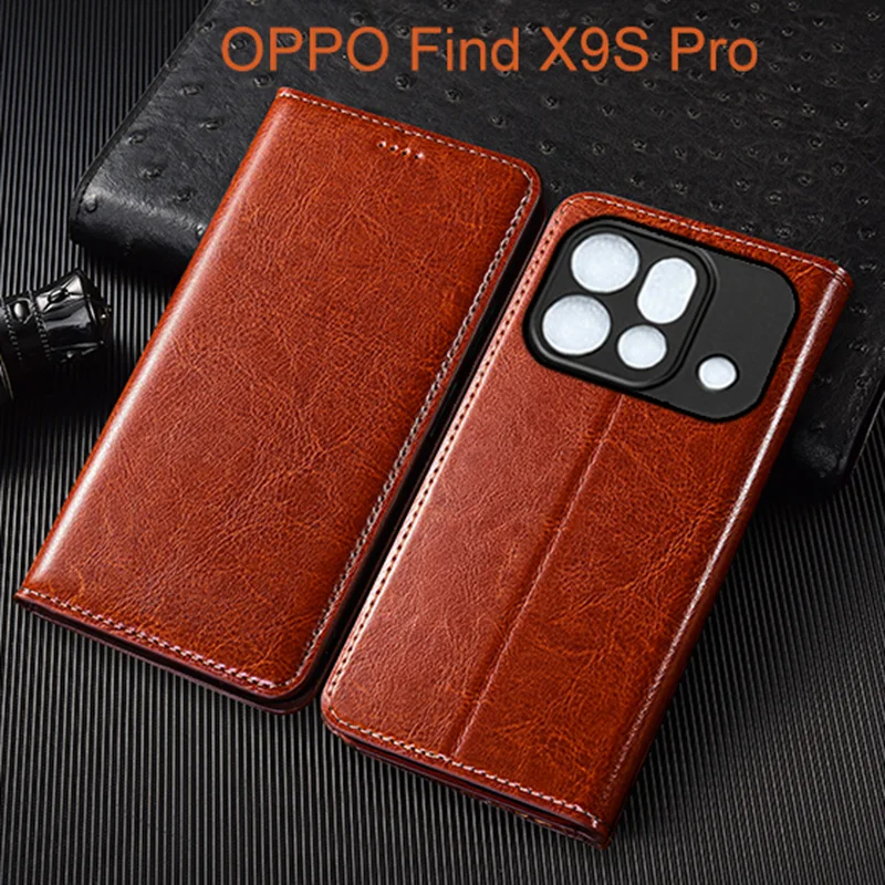 Crazy Horse Genuine Leather Flip Case For OPPO Find X9S Pro Phone Cover Card Cases Scratch Proof
Crazy Horse Genuine Leather Flip Case For OPPO Find X9S Pro Phone Cover Card Cases Scratch Proof