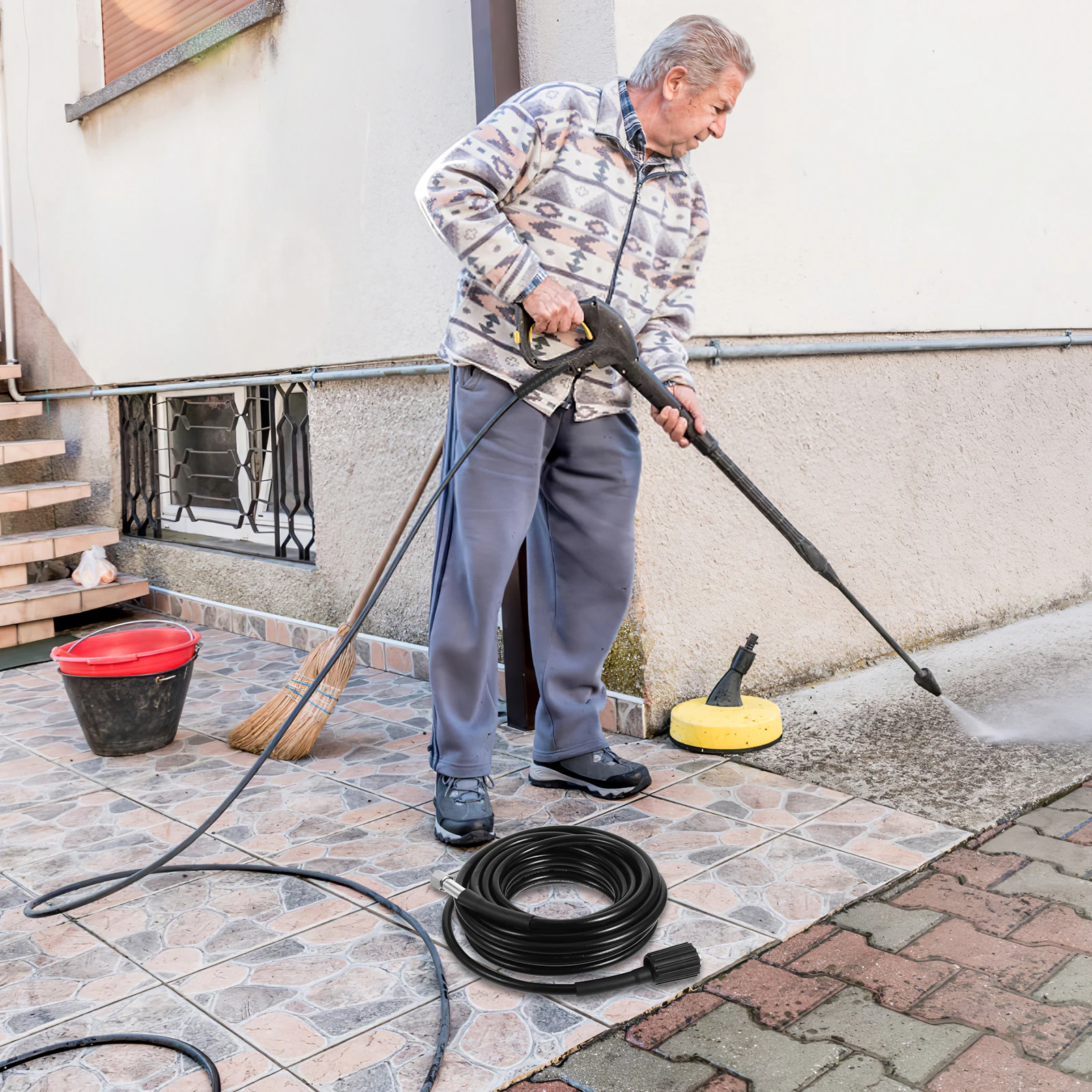 8M High Pressure Washer Extension Pipe M22 Connection Power Washer 160Bar Cold Water Application Durable Replacement Water For
8M High Pressure Washer Extension Pipe M22 Connection Power Washer 160Bar Cold Water Application Durable Replacement Water For