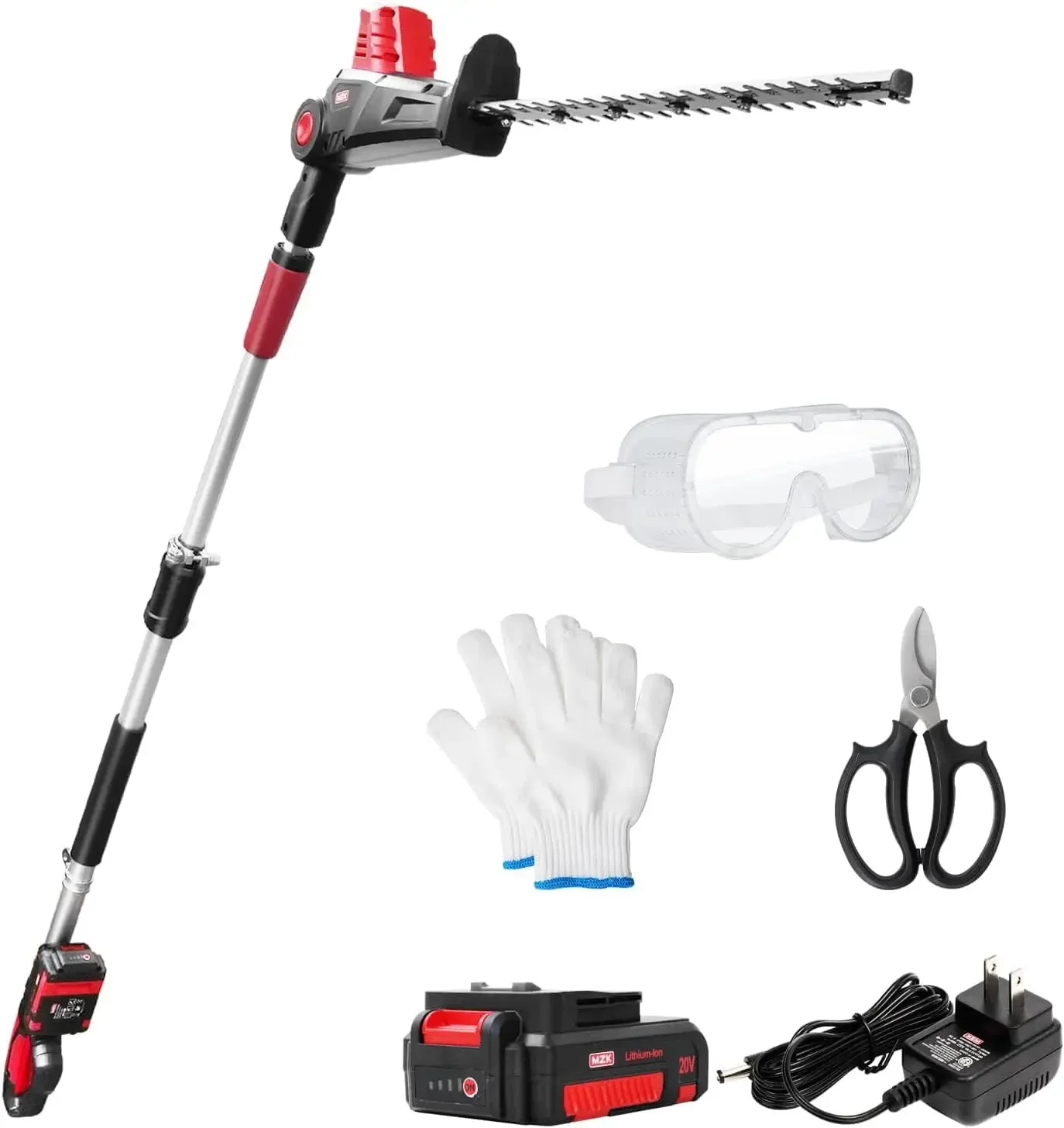 Cordless Pole Hedge Trimmer Attachment, 8-Feet Reach, Electric Hedge Trimmer With Extension Pole, Multi-An
Cordless Pole Hedge Trimmer Attachment, 8-Feet Reach, Electric Hedge Trimmer With Extension Pole, Multi-An