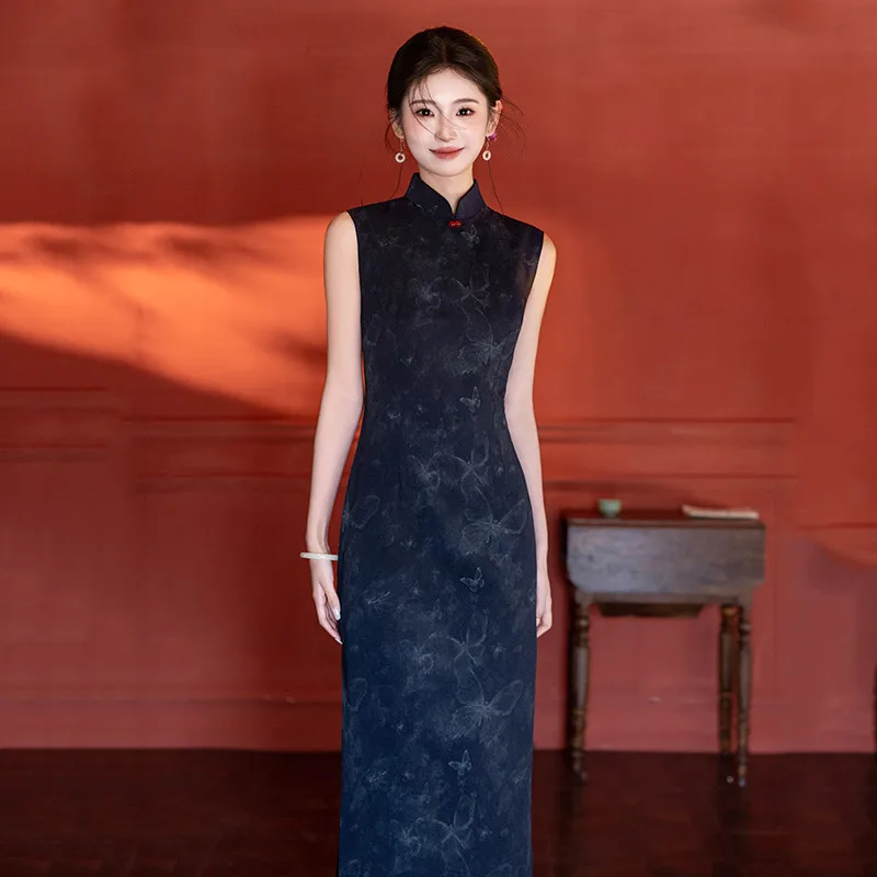 Black New Chinese Style Sleeveless Long Improved Cheongsam 2026 New Young Women's High-end Dress Summer Qipao
Black New Chinese Style Sleeveless Long Improved Cheongsam 2026 New Young Women's High-end Dress Summer Qipao