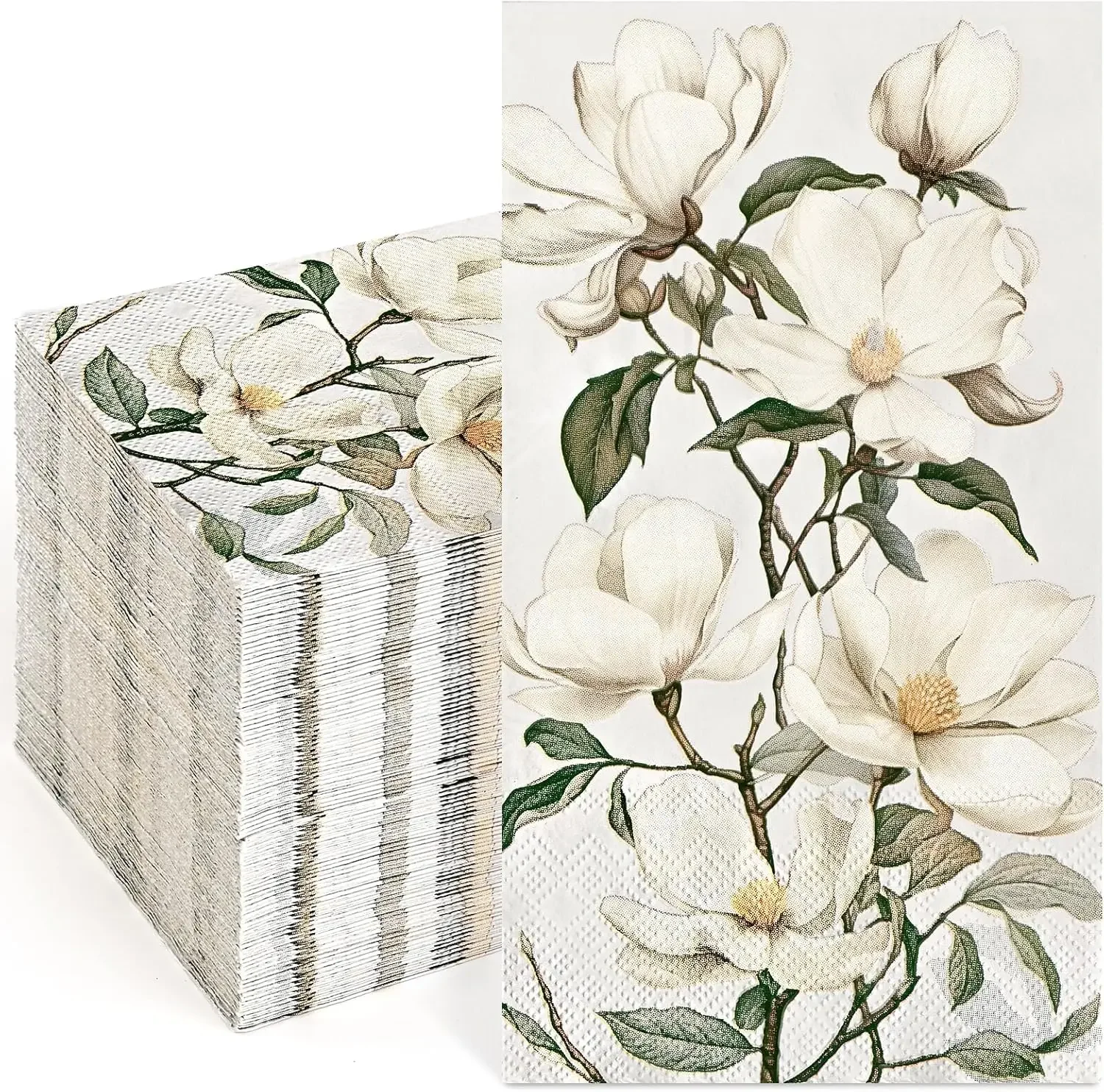 100PCS Floral Magnolia Napkins, 3-Ply Disposable Towels for Bathroom and Parties, Vintage Design
100PCS Floral Magnolia Napkins, 3-Ply Disposable Towels for Bathroom and Parties, Vintage Design
