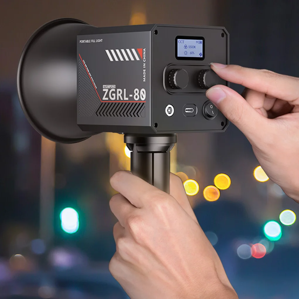 Handheld 80W COB Video Light with 3400mAh Battery 2500K-6500K CRI Studio Light Bi-Color Photography Light for Livestreaming
Handheld 80W COB Video Light with 3400mAh Battery 2500K-6500K CRI Studio Light Bi-Color Photography Light for Livestreaming