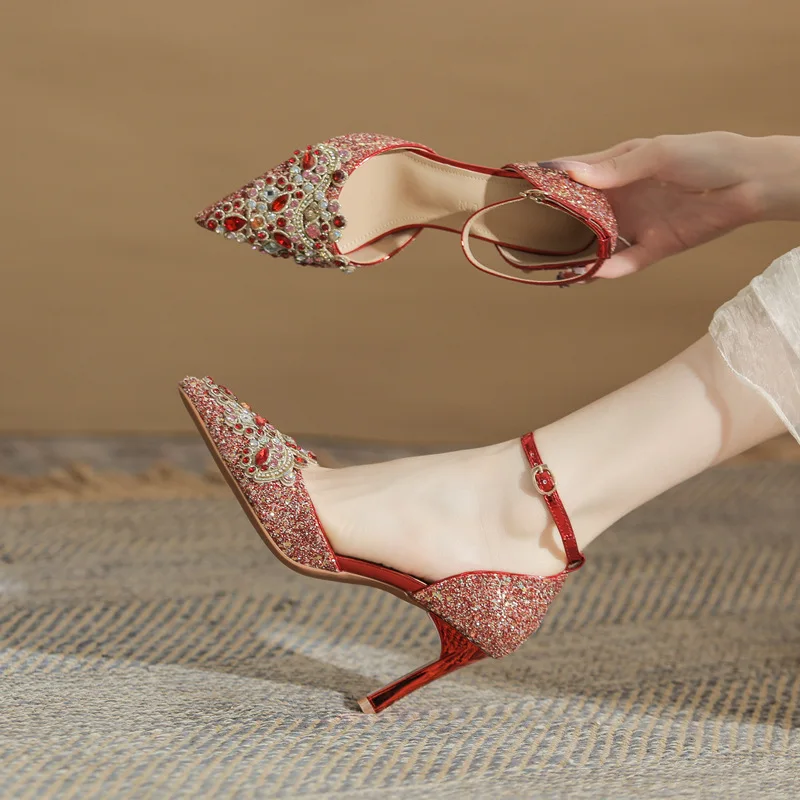 Elegant Women Spring Autumn Hollow High Heels Heel Sequins Strap Single Shoes
Elegant Women Spring Autumn Hollow High Heels Heel Sequins Strap Single Shoes