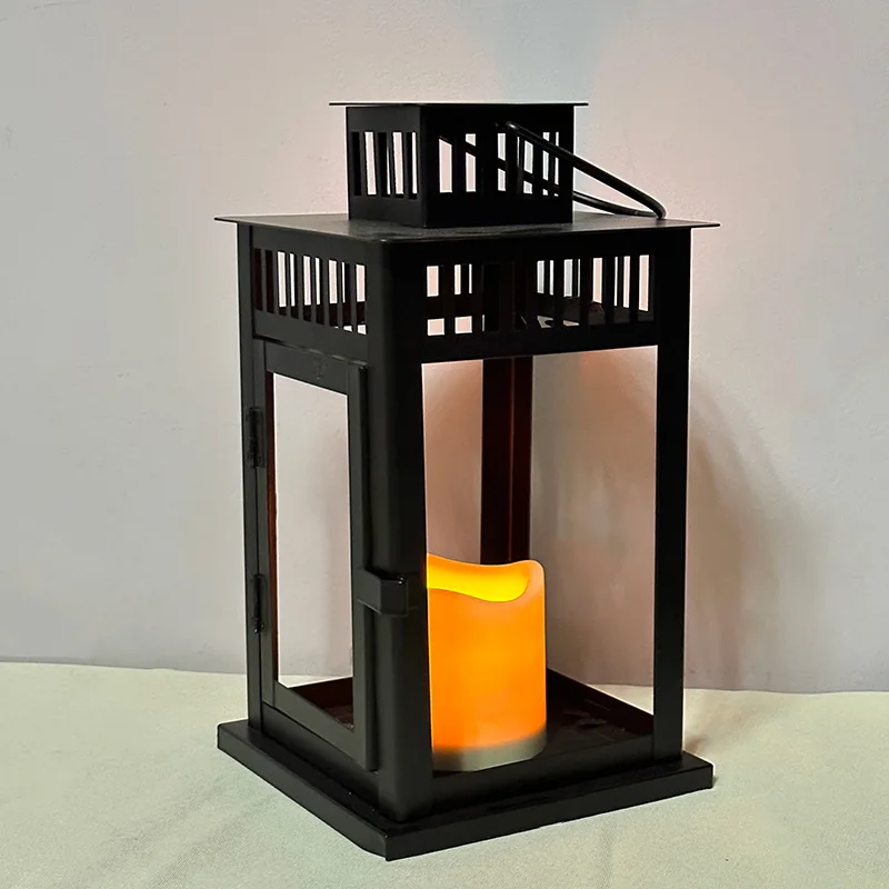 Cross-border new simple wrought iron creative portable wind lamp glass candle holder can be customized handicrafts home outdoor
Cross-border new simple wrought iron creative portable wind lamp glass candle holder can be customized handicrafts home outdoor