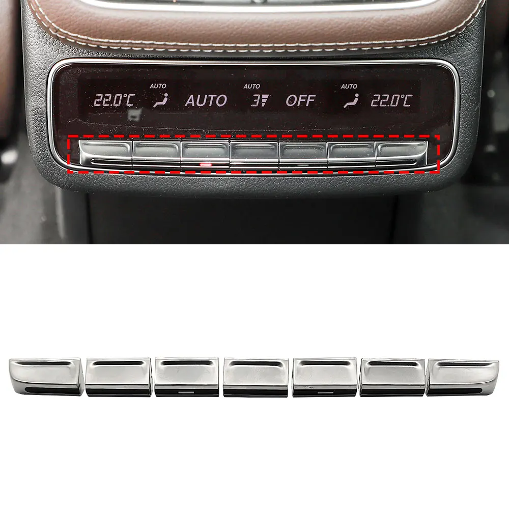 Car Rear Air Conditioner Button Air Outlet Adjustment Switch Button Cover For Mercedes Benz GLE GLS-Class W167 GLE400 GLS550
Car Rear Air Conditioner Button Air Outlet Adjustment Switch Button Cover For Mercedes Benz GLE GLS-Class W167 GLE400 GLS550