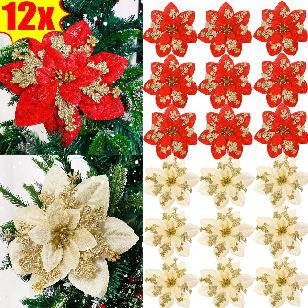 Christmas Large Simulation Flowers Sequin Floral Xmas Tree Decor Cloth Flowers Christmas New Year Party Home Decorative Ornament
Christmas Large Simulation Flowers Sequin Floral Xmas Tree Decor Cloth Flowers Christmas New Year Party Home Decorative Ornament