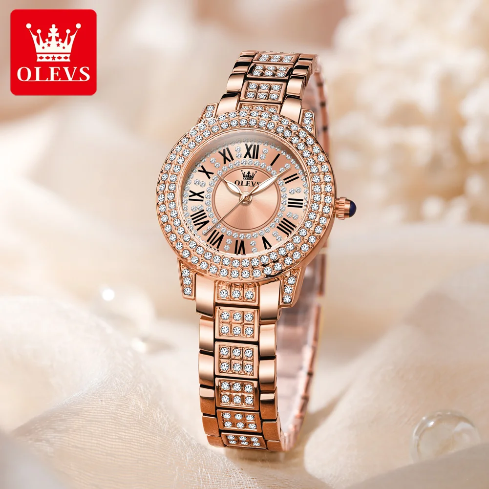 OLEVS Watches For Woman Luxury Original Quartz Ladies Wristwatch Waterproof Rose Gold Steel Strap Roman Dial Women's Watch 9943
OLEVS Watches For Woman Luxury Original Quartz Ladies Wristwatch Waterproof Rose Gold Steel Strap Roman Dial Women's Watch 9943