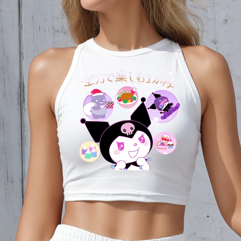 Fashion Sexy Tank Tops Women's Anime Kawaii Kuromi Tee Harajuku Y2K Ladies Summer Round Neck Slim Crop Top Streetwaer
Fashion Sexy Tank Tops Women's Anime Kawaii Kuromi Tee Harajuku Y2K Ladies Summer Round Neck Slim Crop Top Streetwaer