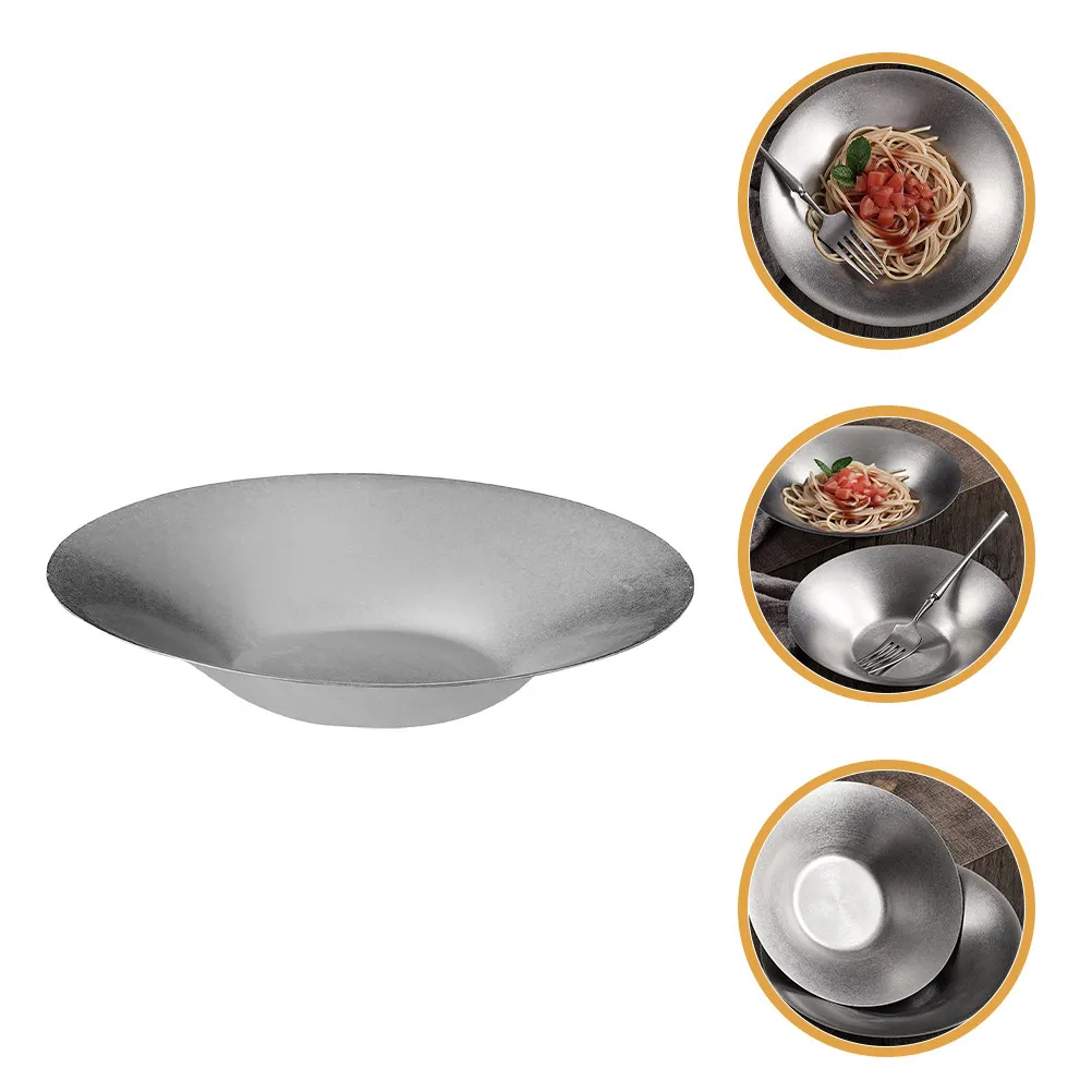 25Cm Vintage Stainless Steel Large Bowl Deep Food Serving Ramen Pasta Salad Dessert Snack Kitchen Tableware Metal Bowl
25Cm Vintage Stainless Steel Large Bowl Deep Food Serving Ramen Pasta Salad Dessert Snack Kitchen Tableware Metal Bowl