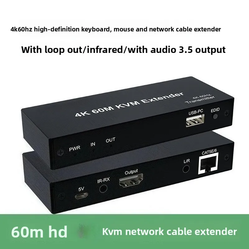 4K 60Гц 60М HD KVM-удлинитель по Cat6, HD USB KVM-удлинитель Ethernet RJ45, поддержка EDID HDCP2.2, мышь и клавиатура для ПК, HDTV, NVR
4K 60Гц 60М HD KVM-удлинитель по Cat6, HD USB KVM-удлинитель Ethernet RJ45, поддержка EDID HDCP2.2, мышь и клавиатура для ПК, HDTV, NVR