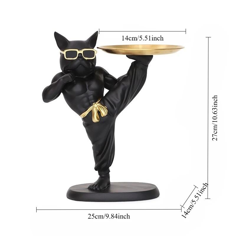 Resin French Bulldog Figurine, Kitchen Storage Tray, Snacks Candy Plate, Home Interior Craft Ornament
Resin French Bulldog Figurine, Kitchen Storage Tray, Snacks Candy Plate, Home Interior Craft Ornament