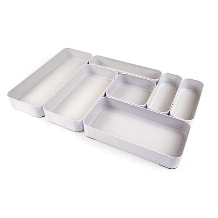 Metal Stacking Drawer Organizers 7-Piece Utensil Set 2″ Deep Customizable and Food-Safe Kitchen Drawer Storage
Metal Stacking Drawer Organizers 7-Piece Utensil Set 2″ Deep Customizable and Food-Safe Kitchen Drawer Storage