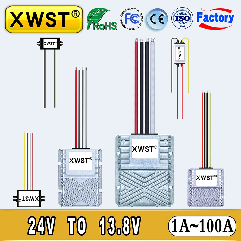 High Efficiency DC DC Converter 8-40V to 13.8V Voltage Regulator 24V to 13.8V 1~100A Transformer Module Buck Power Inverter
High Efficiency DC DC Converter 8-40V to 13.8V Voltage Regulator 24V to 13.8V 1~100A Transformer Module Buck Power Inverter