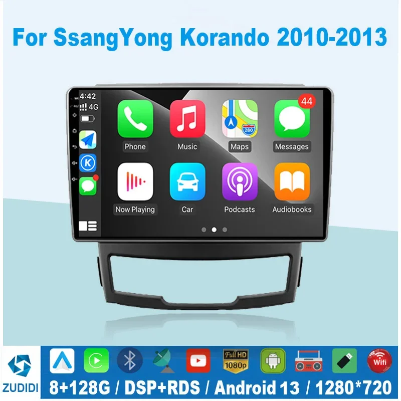 Android 13.0 for SsangYong Korando 3 Actyon 2 2010-2013 Car Radio Multimedia Player 2Din 4G WIFI Carplay DVD Head Unit
Android 13.0 for SsangYong Korando 3 Actyon 2 2010-2013 Car Radio Multimedia Player 2Din 4G WIFI Carplay DVD Head Unit