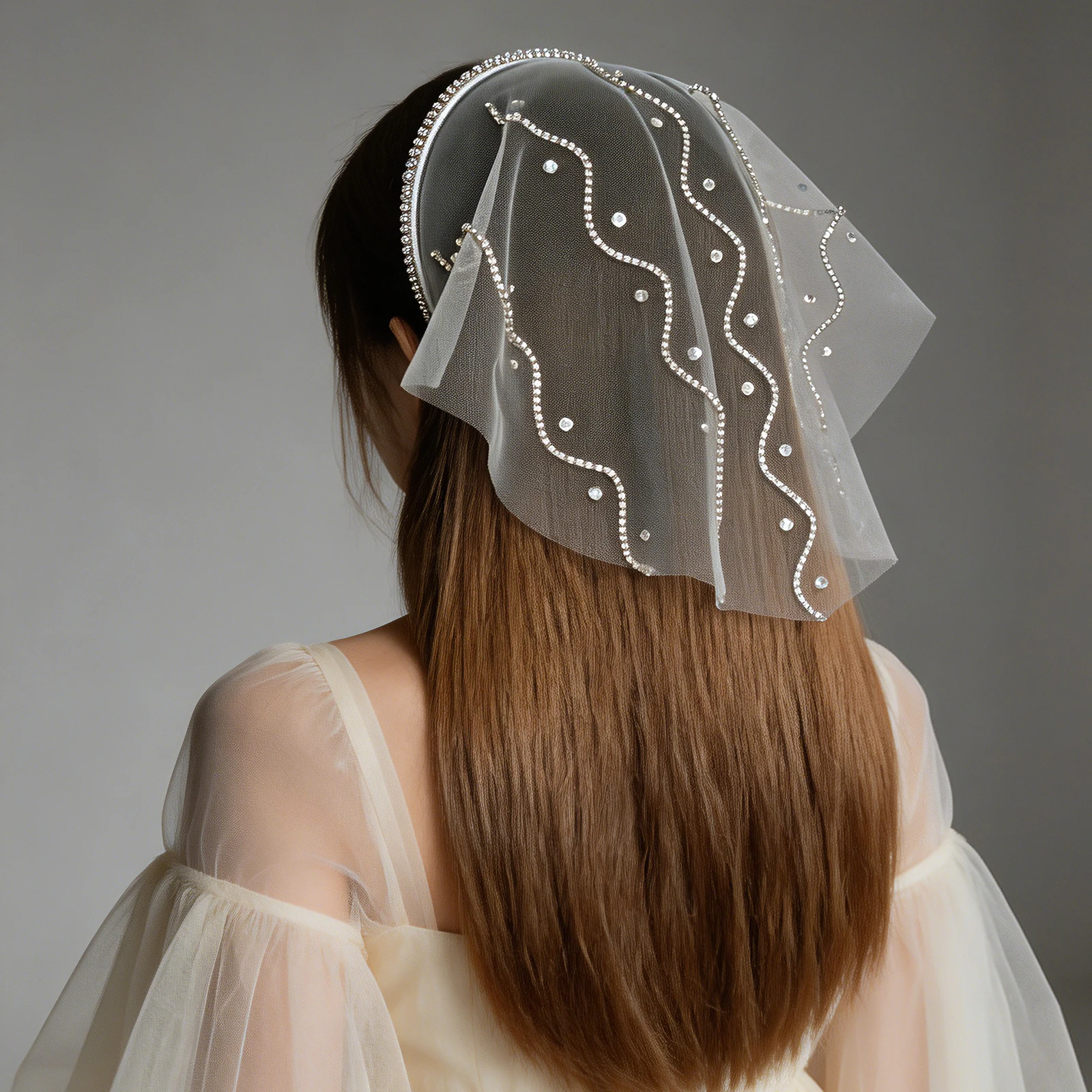 New Design Tulle Headband Hair Accessory, Bachelorette Party Decor, Rhinestone Veil Hair Piece for Birthday Party SA178
New Design Tulle Headband Hair Accessory, Bachelorette Party Decor, Rhinestone Veil Hair Piece for Birthday Party SA178