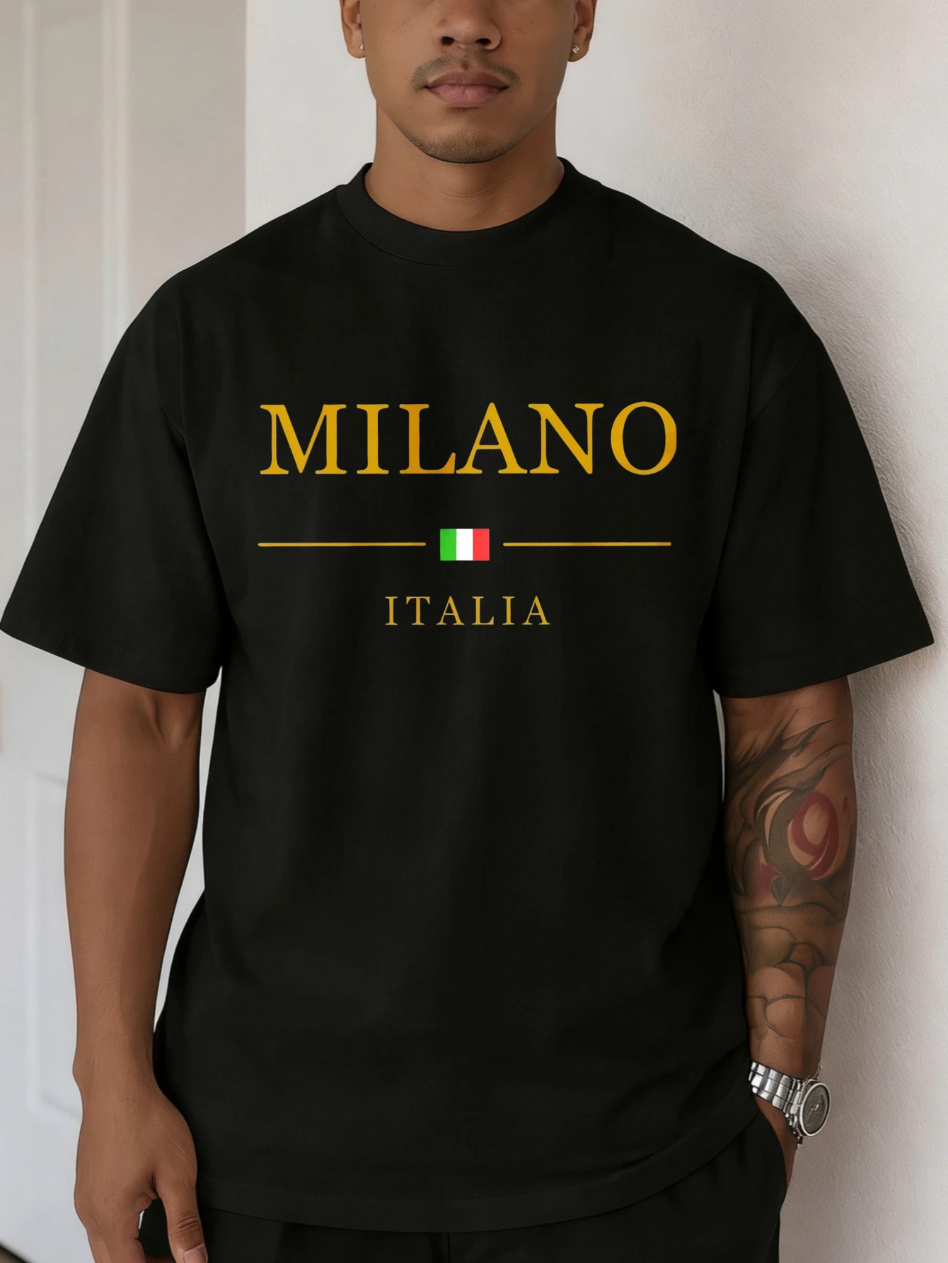 Mens T Shirts Printed Cotton Oversized Short Sleeve T Shirt Men MILANO ITALY Graphic Summer Casual Daily Wear for Men
Mens T Shirts Printed Cotton Oversized Short Sleeve T Shirt Men MILANO ITALY Graphic Summer Casual Daily Wear for Men