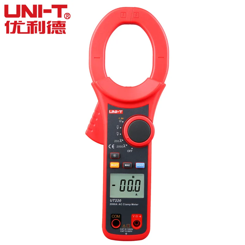 UNI-T Digital Clamp Meter UT220 LCD Backlight Single AC 2000A Digital Ammeter Low Voltage Display Diode Test Data Hold
UNI-T Digital Clamp Meter UT220 LCD Backlight Single AC 2000A Digital Ammeter Low Voltage Display Diode Test Data Hold