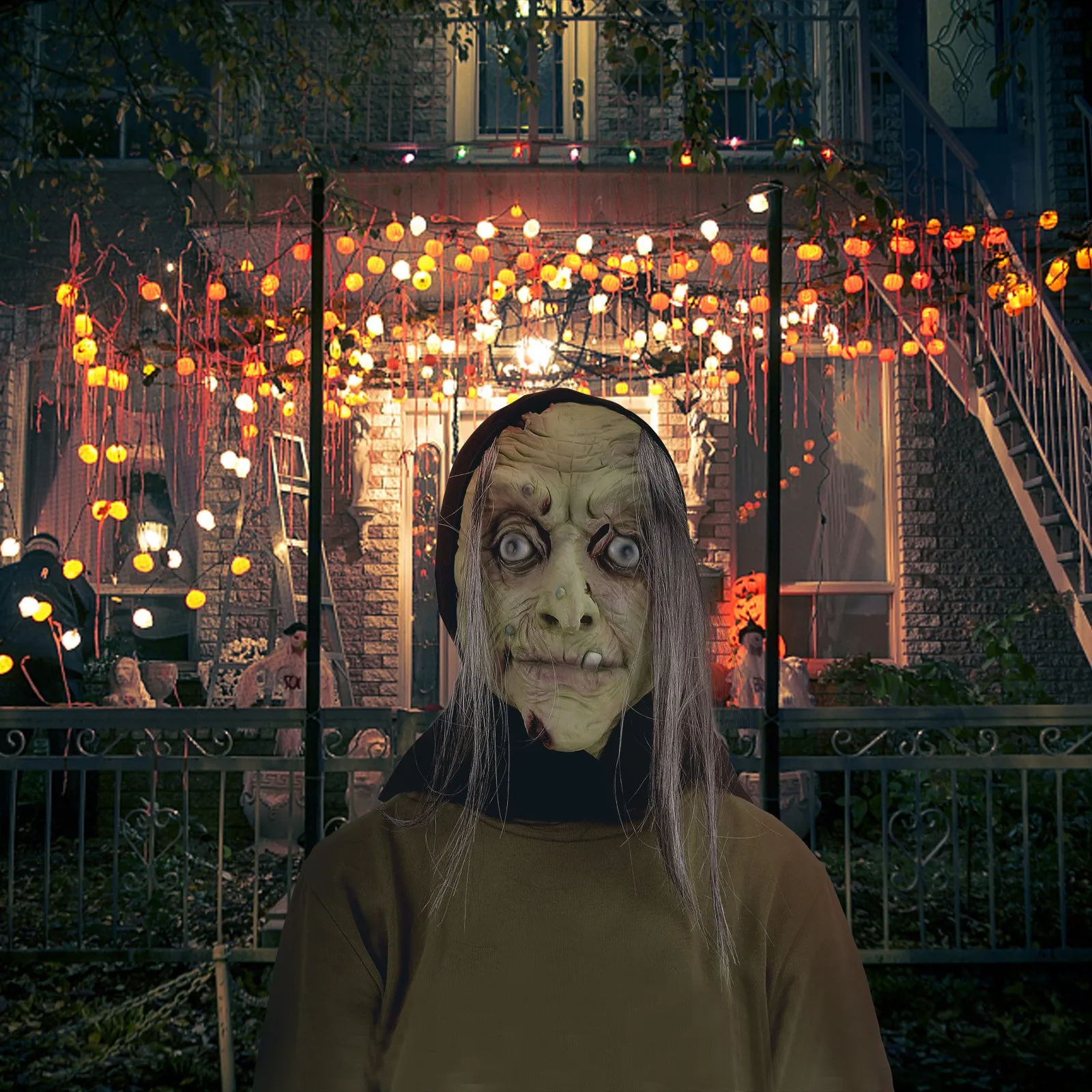Horror Old Witch Mask Halloween Scary Old Woman Full Head Latex Mask Masquerade Halloween Party Cosplay Costume Props
Horror Old Witch Mask Halloween Scary Old Woman Full Head Latex Mask Masquerade Halloween Party Cosplay Costume Props