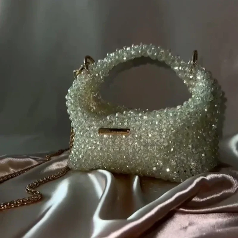 Party Banquet Exquisite Handbag Handmade Beaded Sparkling Crystal Women's Bag Luxurious High-end Chain Crossbody Can Customized
Party Banquet Exquisite Handbag Handmade Beaded Sparkling Crystal Women's Bag Luxurious High-end Chain Crossbody Can Customized