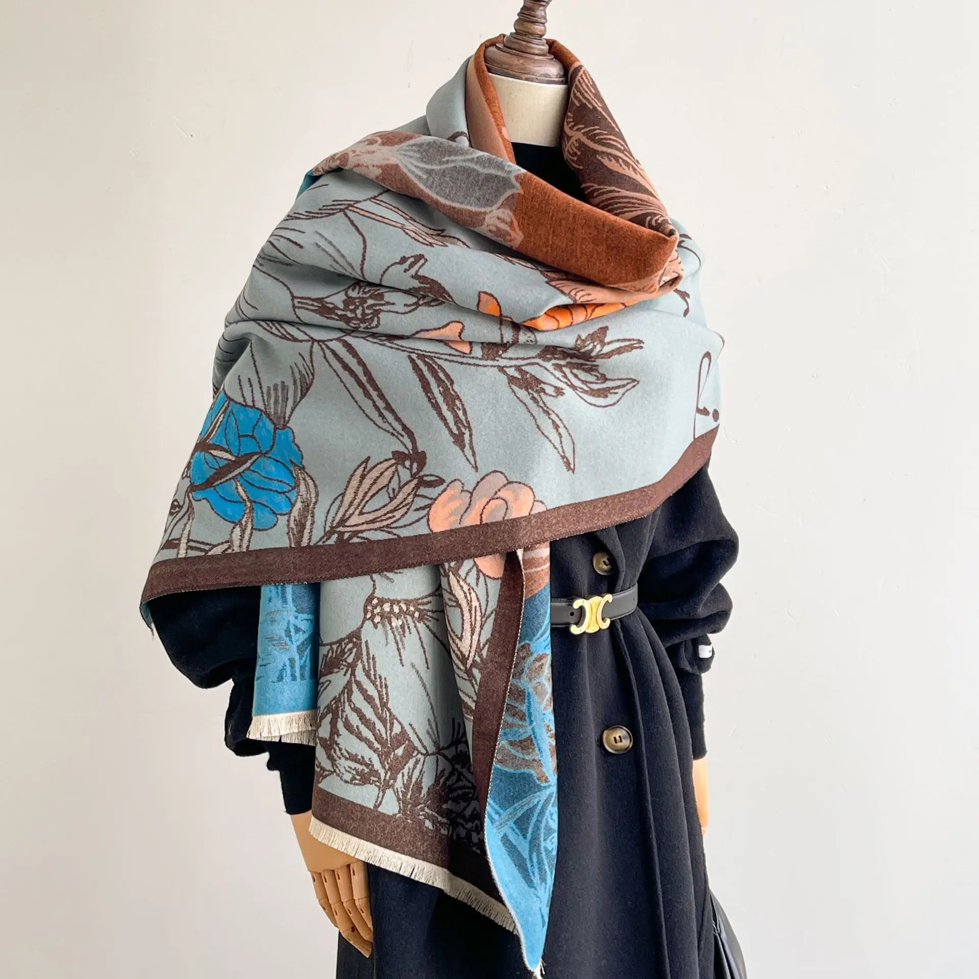 Женский зимний шарф, двусторонний шаль с цветными блоками и цветочным принтом, женская толстая длинная шаль из искусственного кашемира, теплый, уютный, элегантный палантин
Женский зимний шарф, двусторонний шаль с цветными блоками и цветочным принтом, женская толстая длинная шаль из искусственного кашемира, теплый, уютный, элегантный палантин