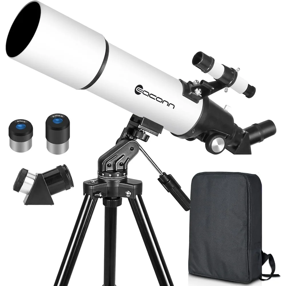 Telescopes for Adults Astronomy, 80mm Aperture 600mm Refractor Telescope for Kids & Beginners, Compact
Telescopes for Adults Astronomy, 80mm Aperture 600mm Refractor Telescope for Kids & Beginners, Compact