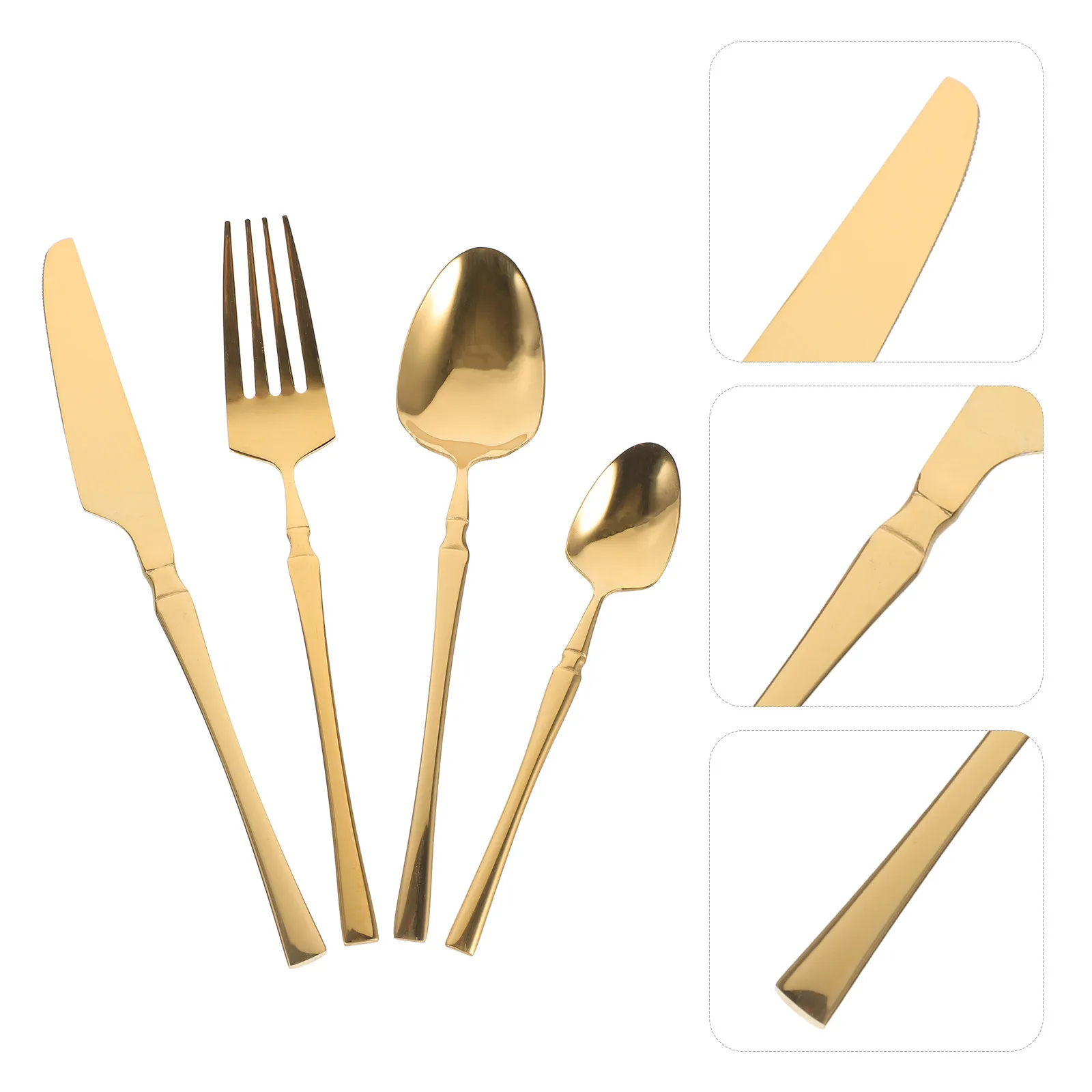 1Set Stainless Steel Flatware Set Exquisite Modern Design Rustproof Fade Resistant Easy Clean Cutlery Kit for Dining Room Hotel
1Set Stainless Steel Flatware Set Exquisite Modern Design Rustproof Fade Resistant Easy Clean Cutlery Kit for Dining Room Hotel