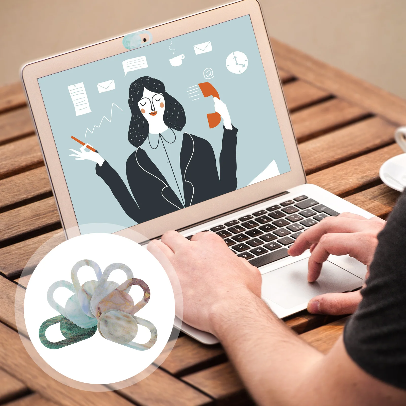 6Pcs Privacy Protection Stickers Easy Remove Webcam Covers Slides for Laptop Phone Tablet Webcam Covers
6Pcs Privacy Protection Stickers Easy Remove Webcam Covers Slides for Laptop Phone Tablet Webcam Covers