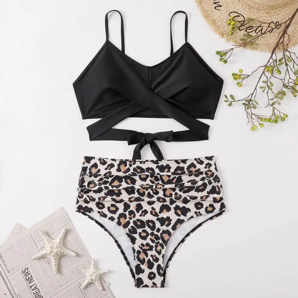 Women Swimsuit Women High Waist Bikini Floral Leaf Leopard Print Bikini Set with Back Straps High Waist Sexy Two Piece for Women
Women Swimsuit Women High Waist Bikini Floral Leaf Leopard Print Bikini Set with Back Straps High Waist Sexy Two Piece for Women