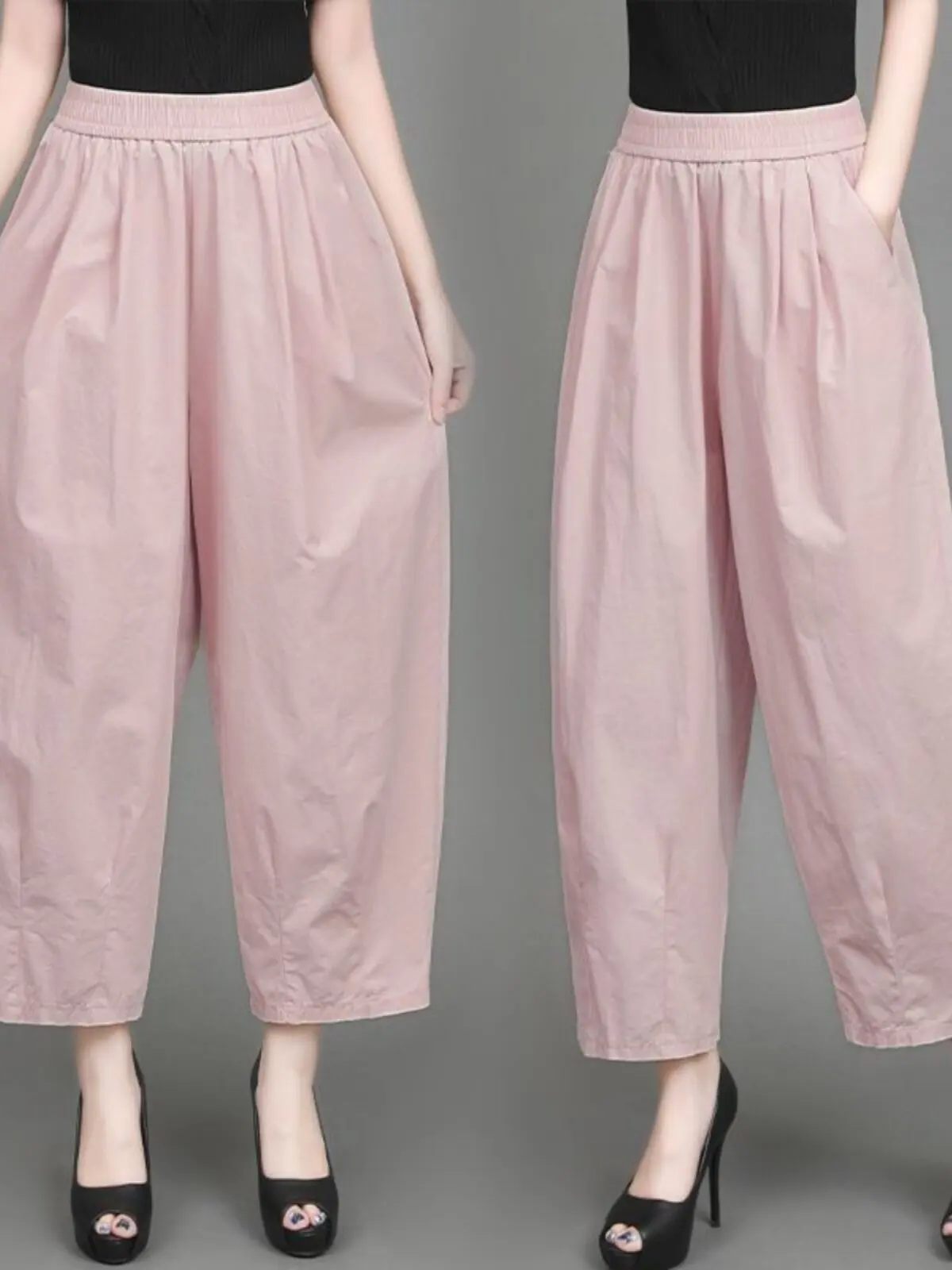 High Waist Cotton Lantern Pants Women's Loose Fit Summer Thin Nine Points Casual Trousers Comfortable Breathable Harlan Pants
High Waist Cotton Lantern Pants Women's Loose Fit Summer Thin Nine Points Casual Trousers Comfortable Breathable Harlan Pants