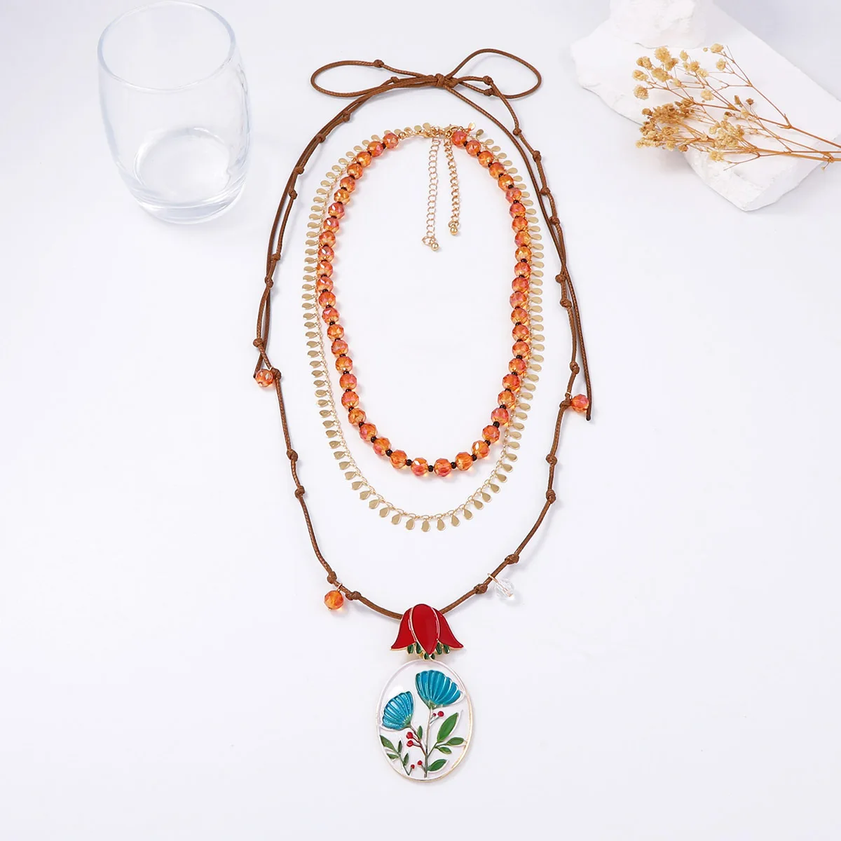 ZAA Luxury Women Enameled Flower Pendant Necklace Handmade Resin Beaded 2025 Trend Multilayer Long Rope Jewelry Accessories Gift 
ZAA Luxury Women Enameled Flower Pendant Necklace Handmade Resin Beaded 2025 Trend Multilayer Long Rope Jewelry Accessories Gift